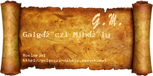 Galgóczi Mihály névjegykártya