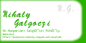 mihaly galgoczi business card