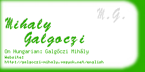 mihaly galgoczi business card